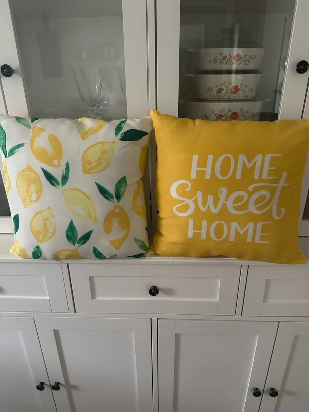 Home Sweet Home Yellow Decorative Throw Pillow